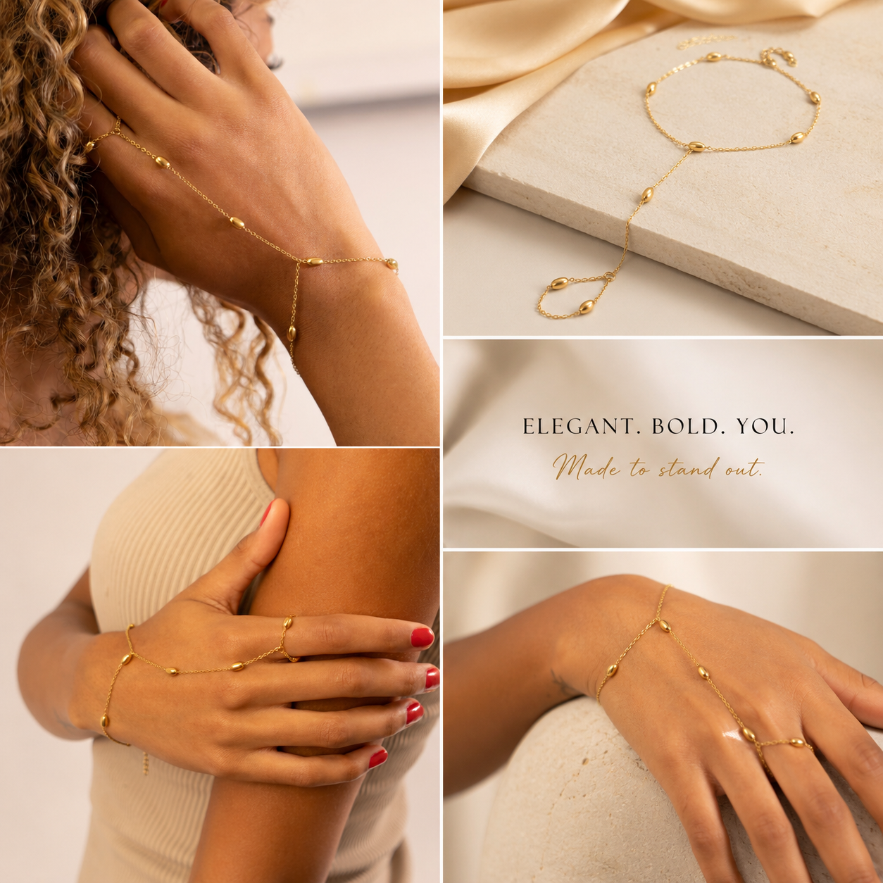 Elegant Statement Hand Chain