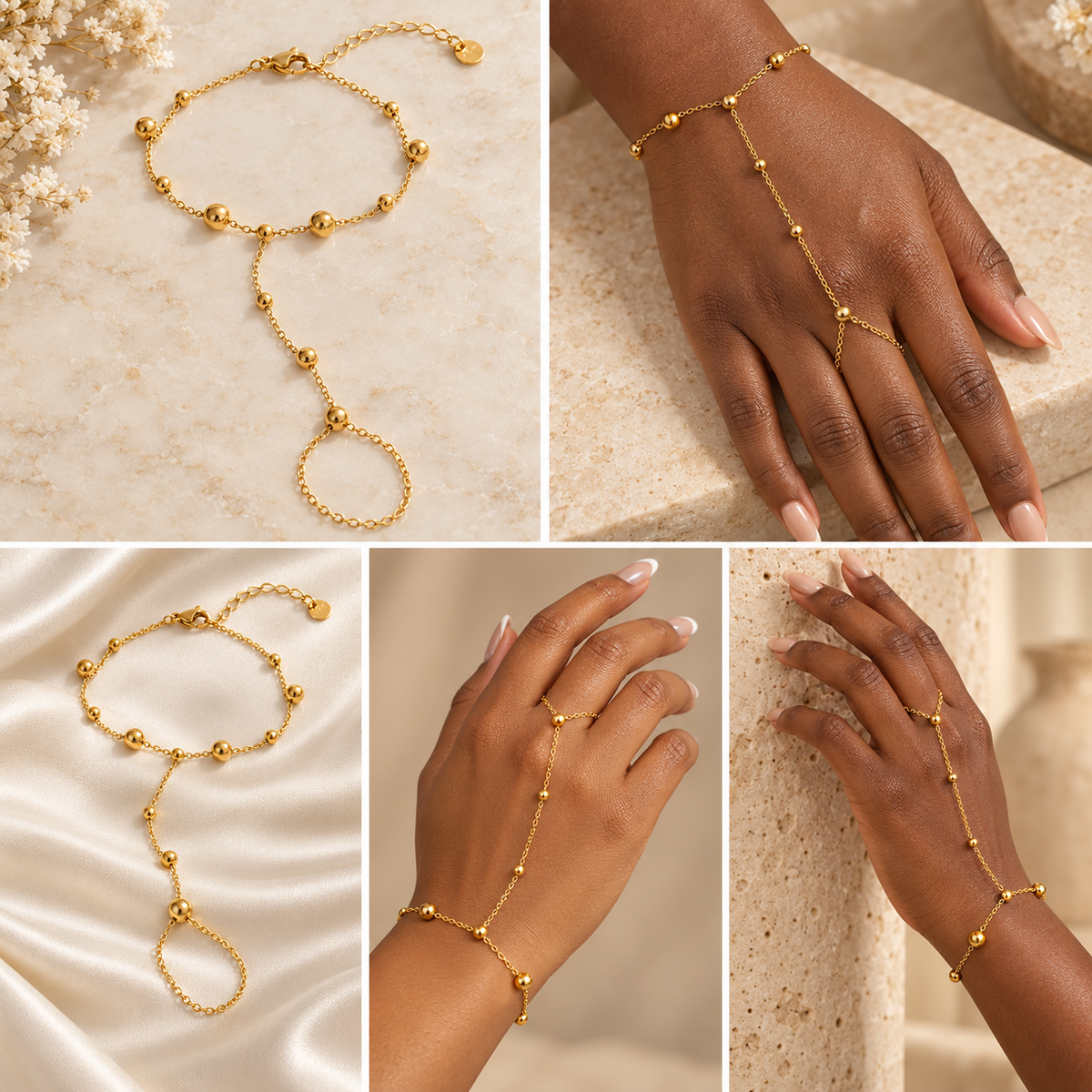 Golden Boho Handchain | 18K Gold Plated