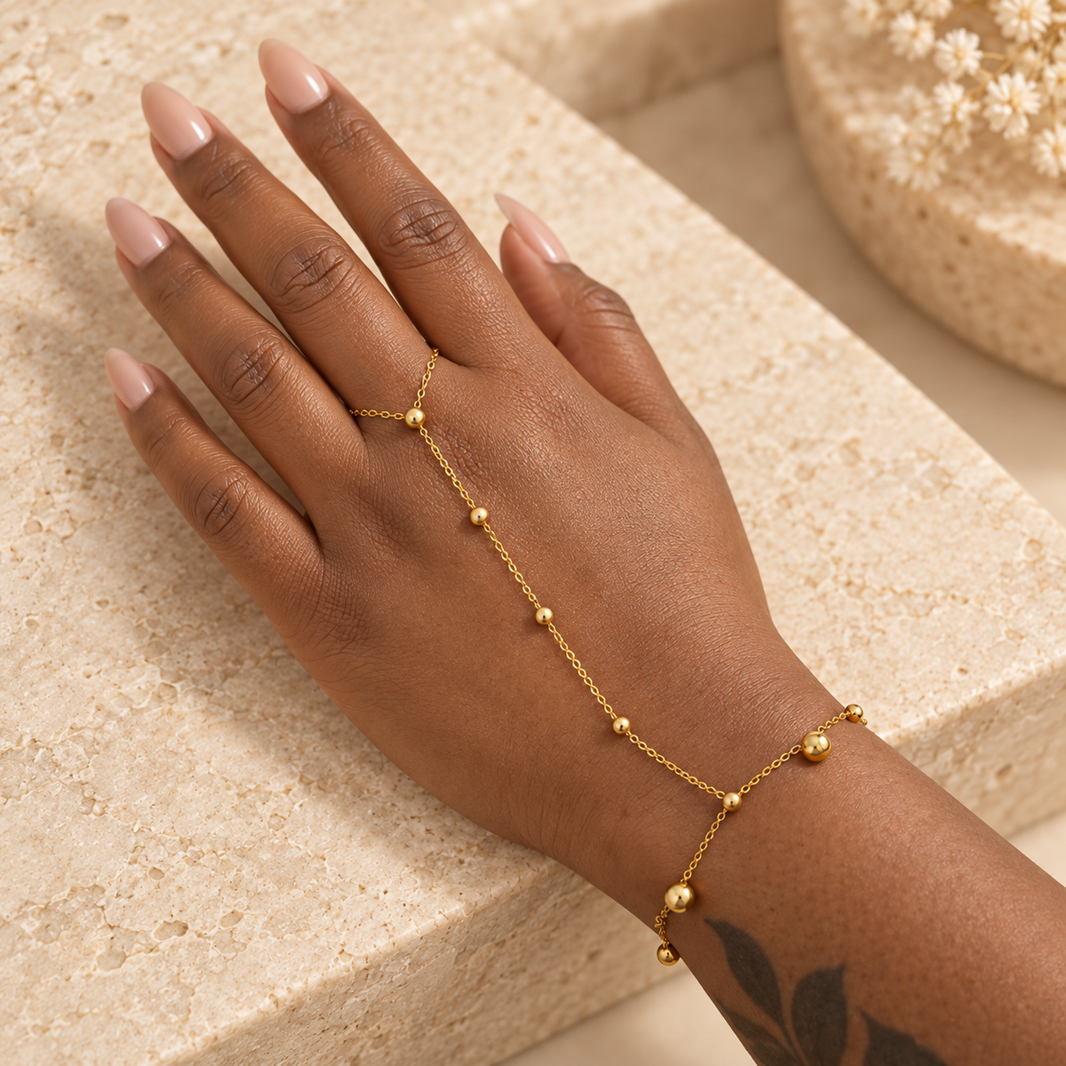 Golden Boho Handchain | 18K Gold Plated