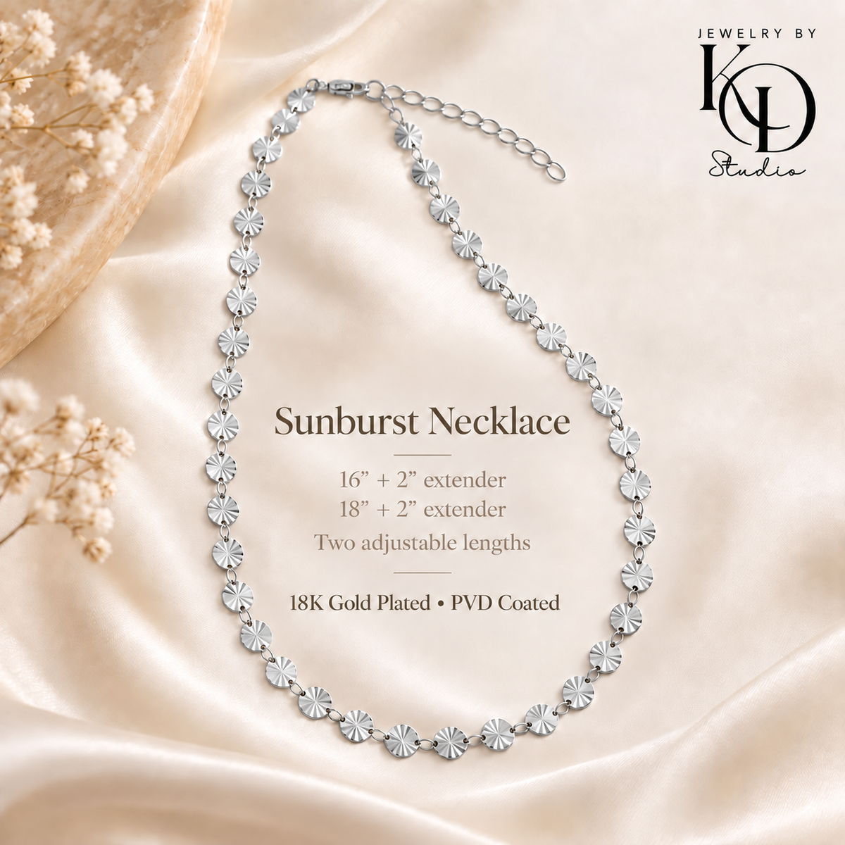 Sunburst Necklace | 18K Gold Plated | PVD Coated