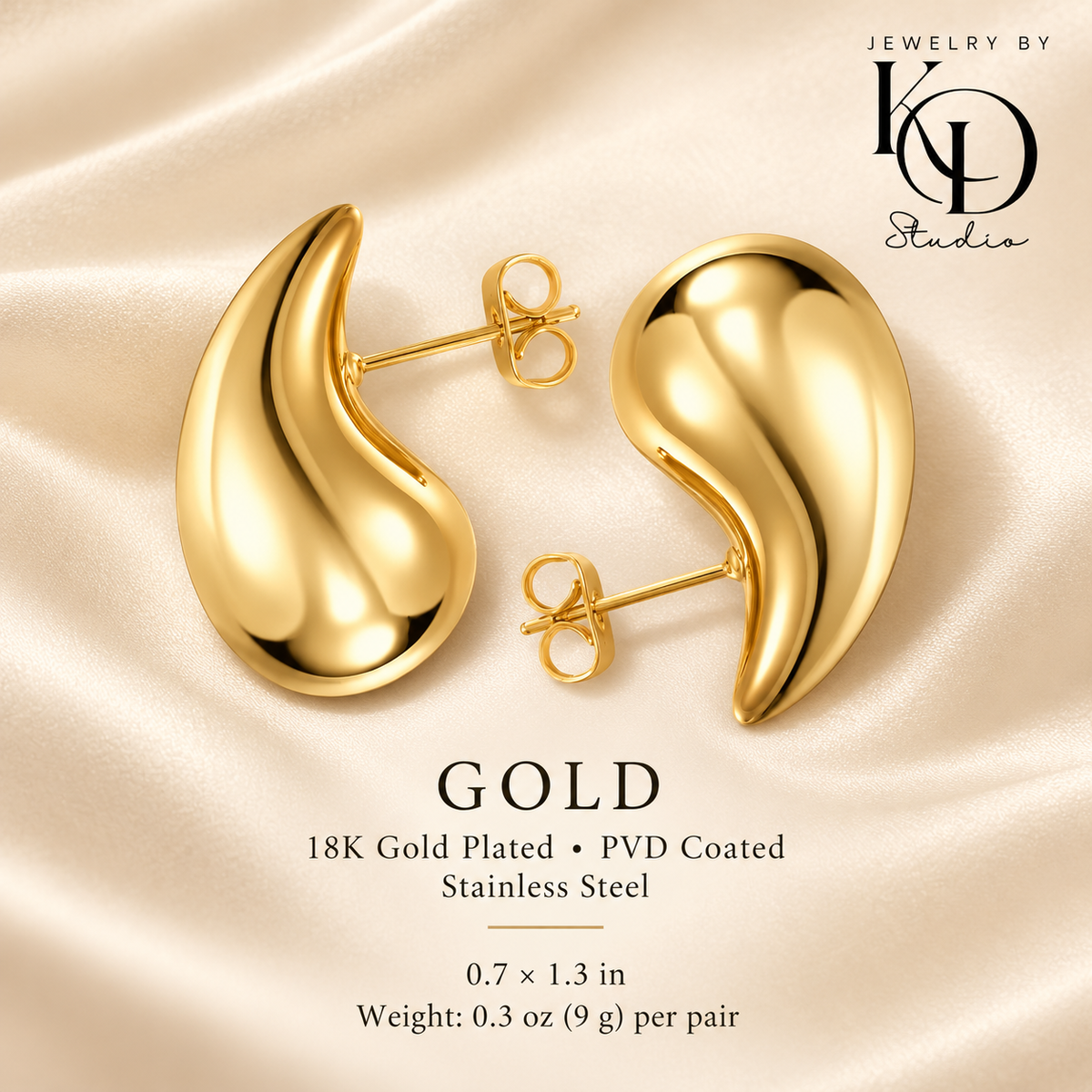 Drop Earrings | 18K Gold Plated |PVD Coated