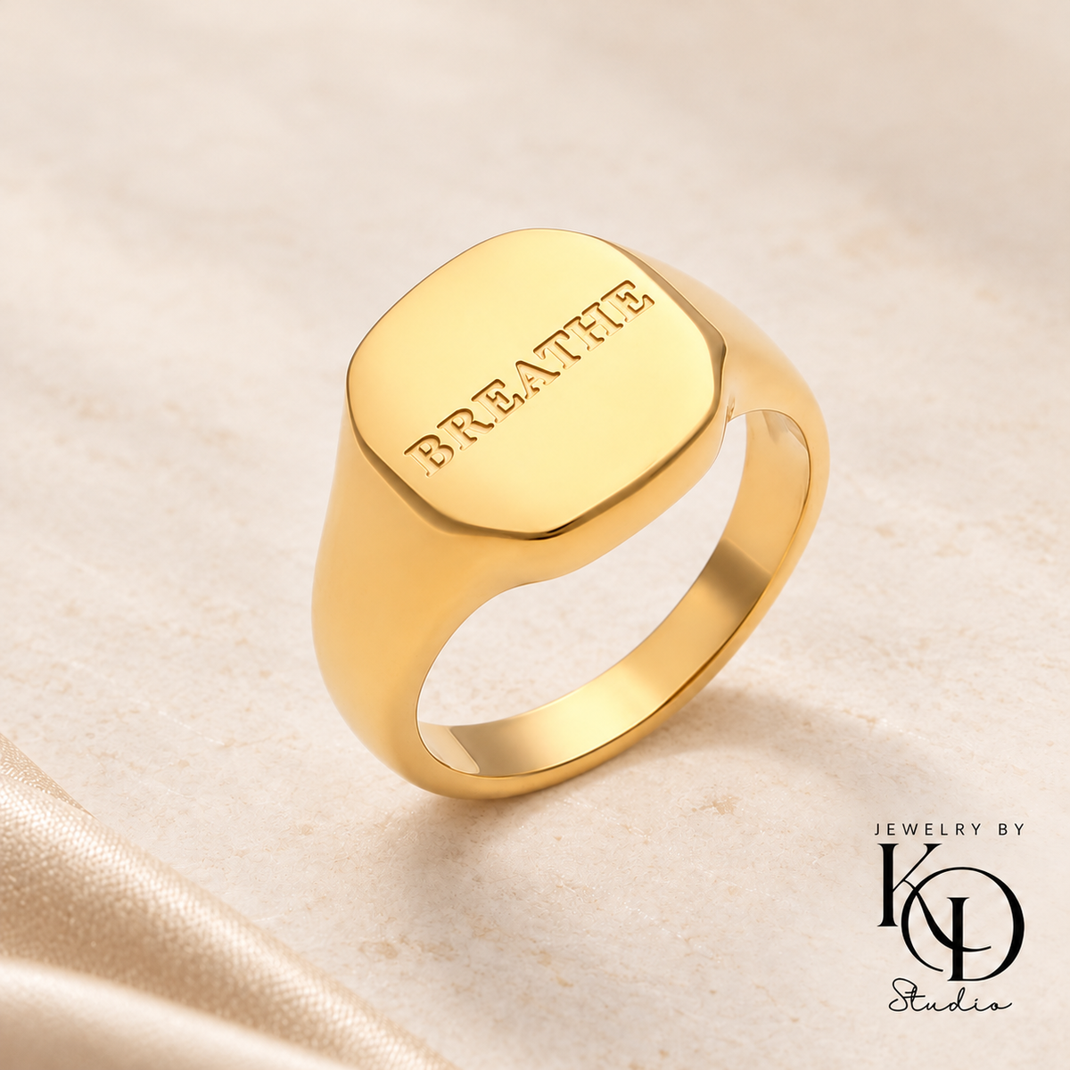 Minimalist Affirmations Rings | 18K Gold Plated