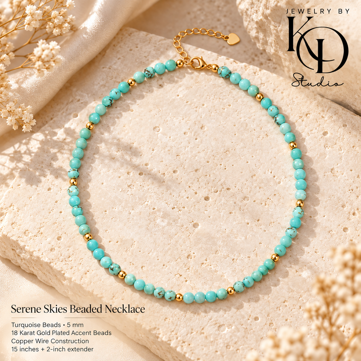 Serene Skies Beaded Necklace