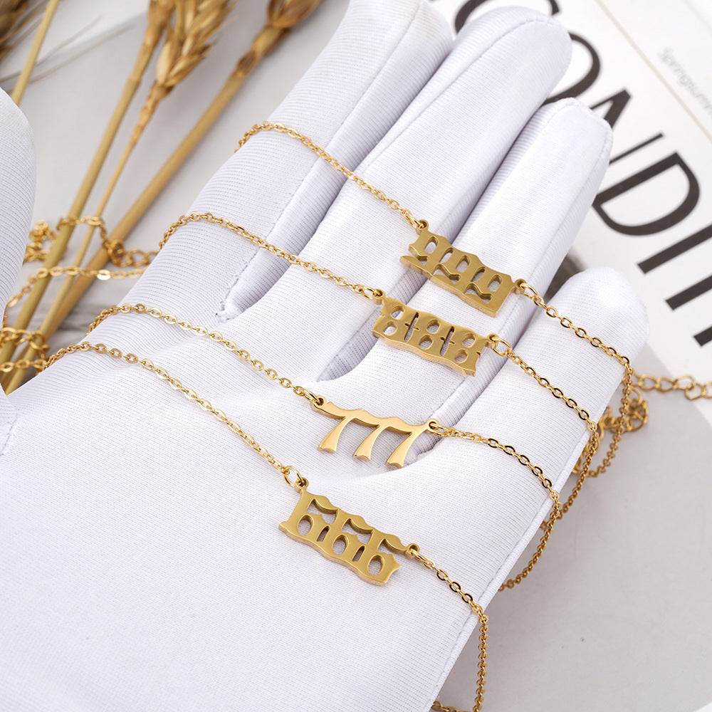 Golden Angel Number Necklace