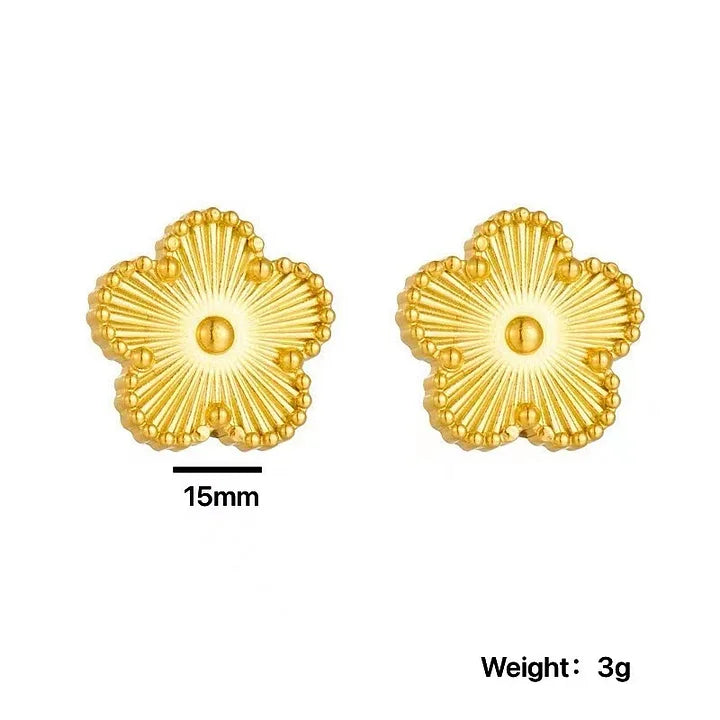 Elegant Clover Stud Earrings