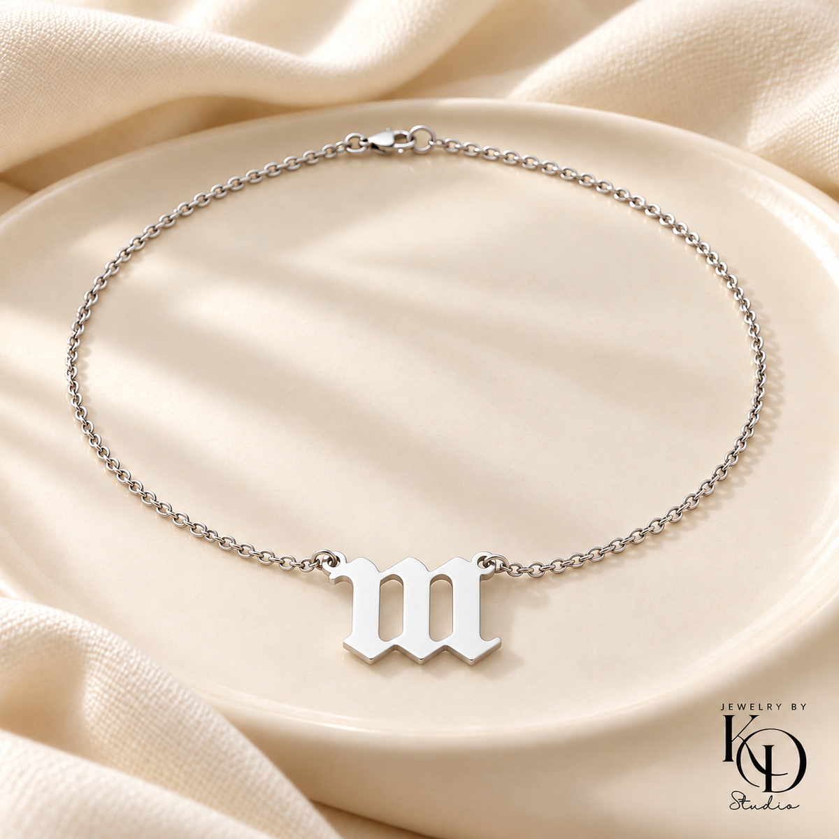 Divine Script Angel Number Necklace — 111 silver — Jewelry by KD Studio