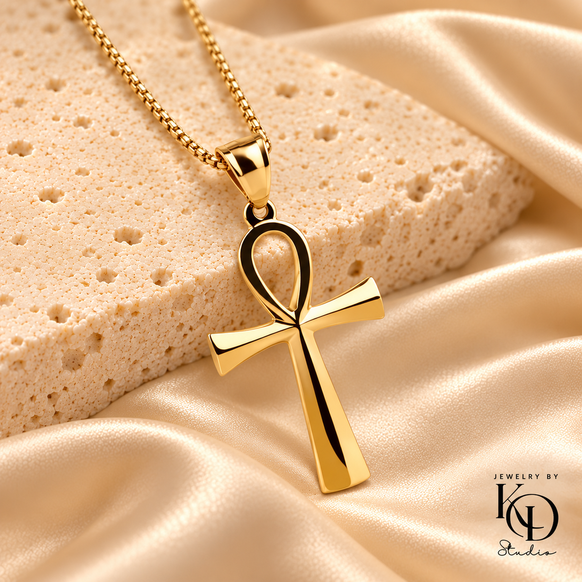 Eternal Life Ankh Necklace — gold
