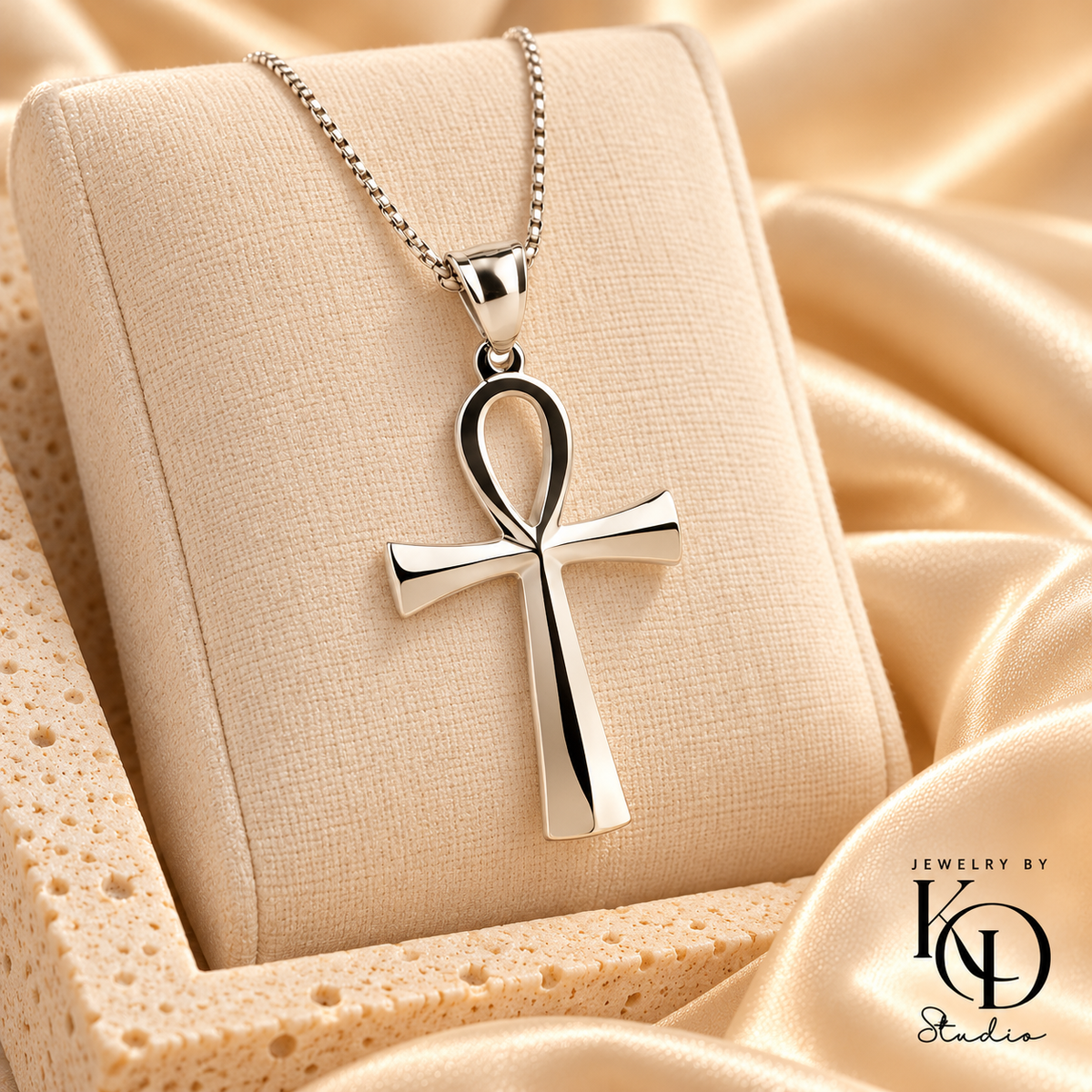 Eternal Life Ankh Necklace — silver