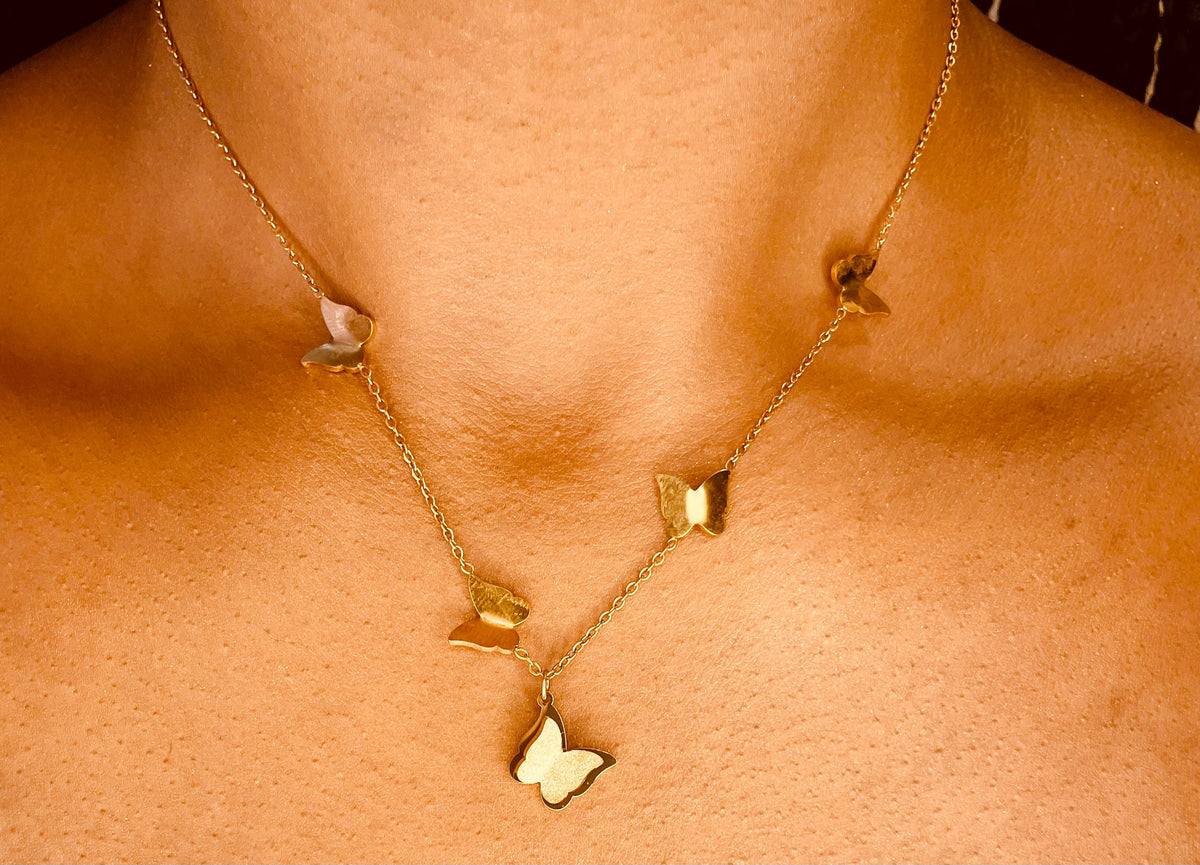 Vanessa Butterfly Necklace | 18K Gold Plated | PVD Coated