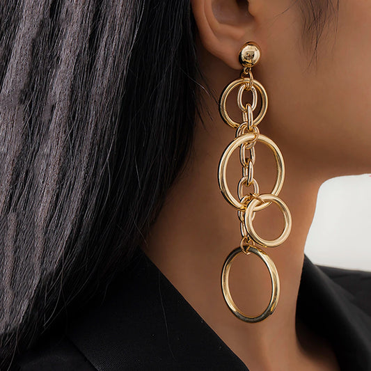 Bold Circle Link Earrings