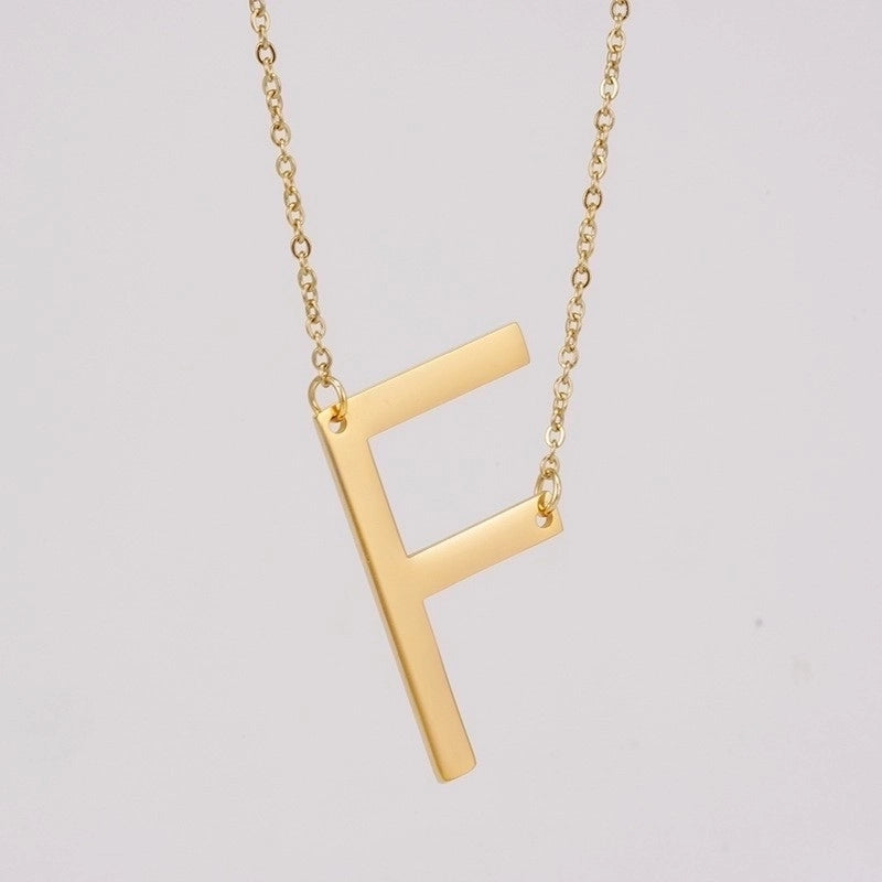 Golden Initial Necklace | 18K Gold Plated