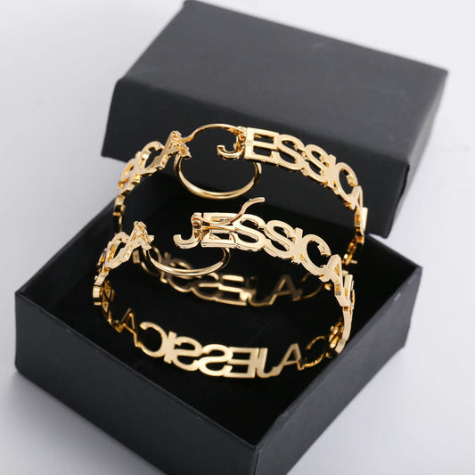 Chic Personalized Hoop Earrings
