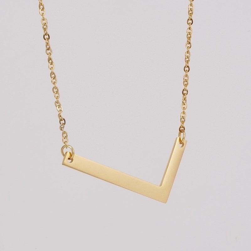 Golden Initial Necklace | 18K Gold Plated