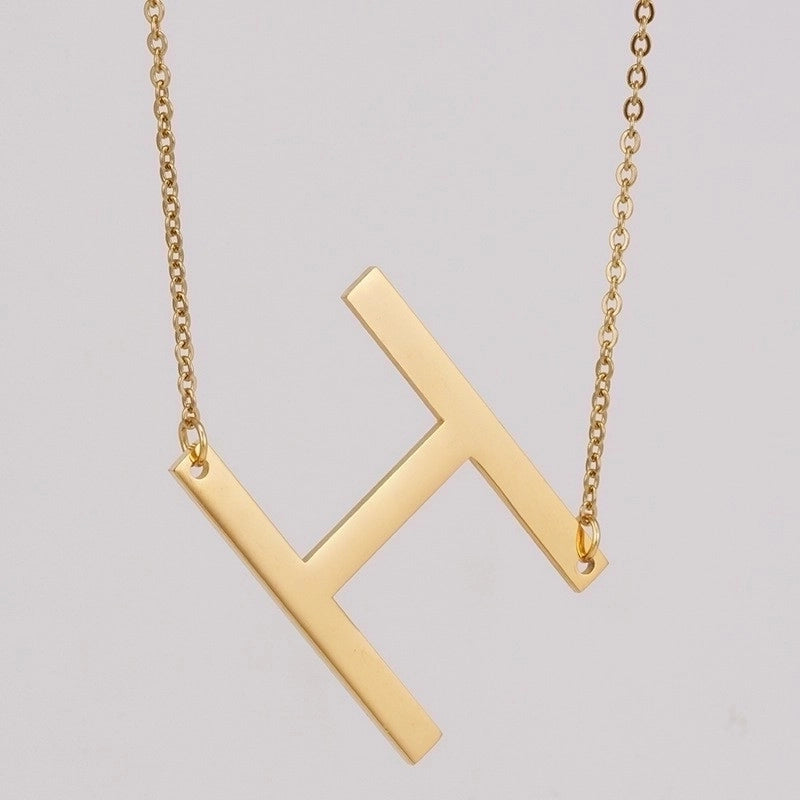 Golden Initial Necklace | 18K Gold Plated
