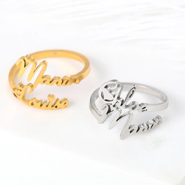 Personalized Gold Name Rings