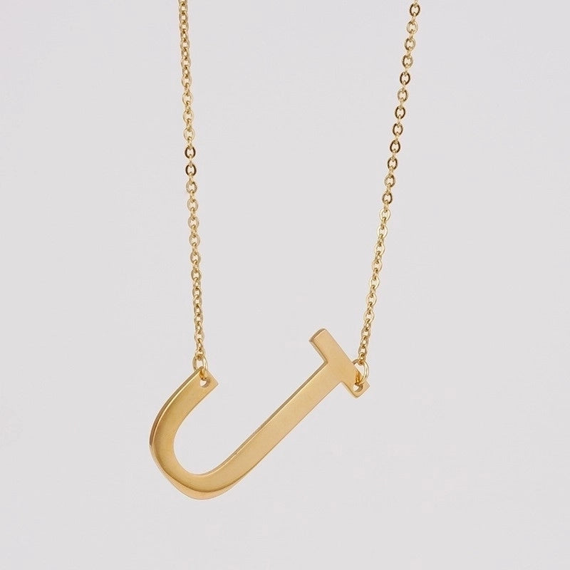 Golden Initial Necklace | 18K Gold Plated