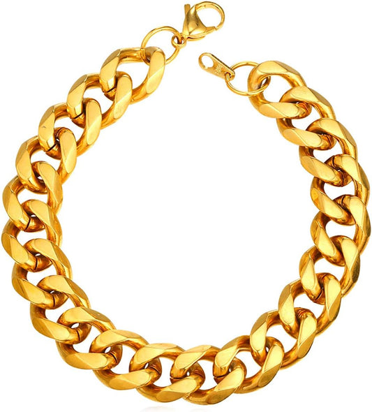 Elegant Gold Cuban Link Bracelet