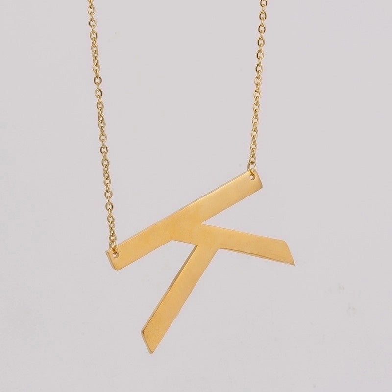 Golden Initial Necklace | 18K Gold Plated