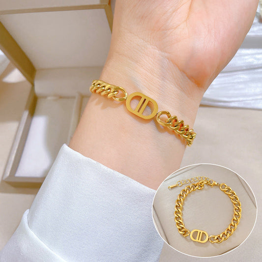 Double D Cuban Link Bracelets