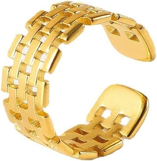 Elegant Weave Link Ring