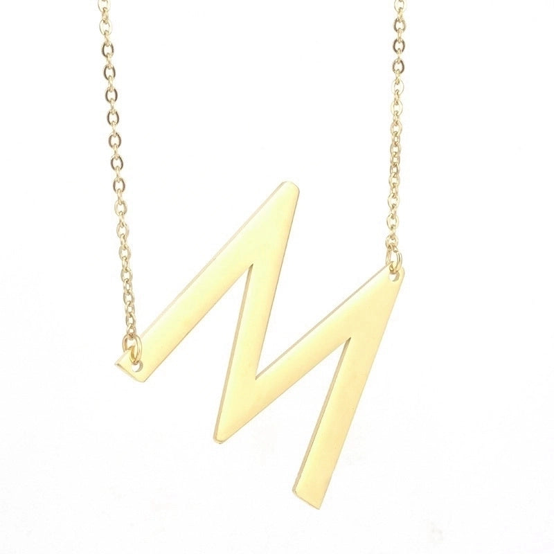 Golden Initial Necklace | 18K Gold Plated