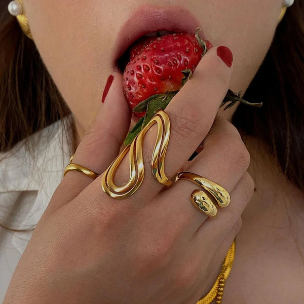 Golden S-Shape Ring for Women