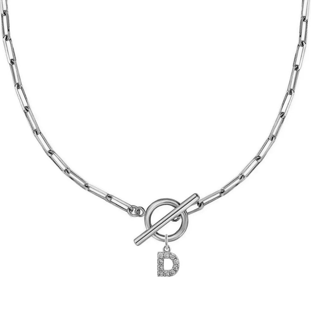 Timeless Golden Initial Charm Necklace