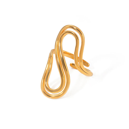 Golden S-Shape Ring