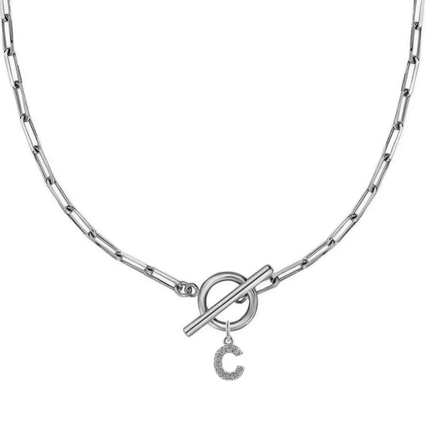 Timeless Golden Initial Charm Necklace