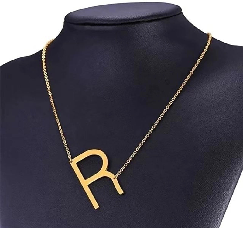 Golden Initial Necklace | 18K Gold Plated