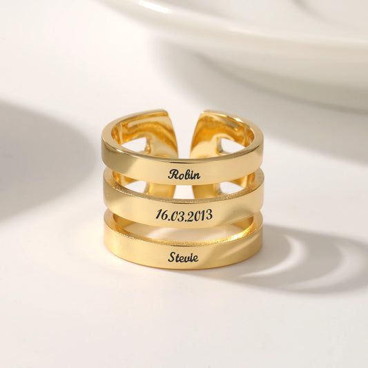 Elegant Custom Name Ring