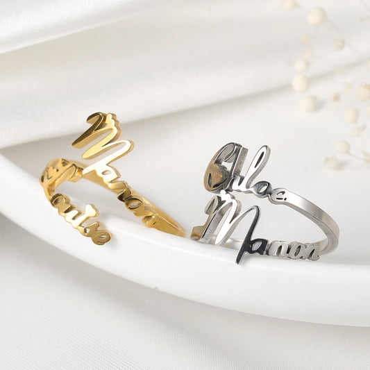 Personalized Wrap-around Name Rings