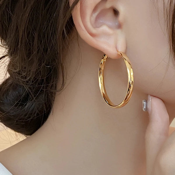 Chic Retro Hoop Earrings