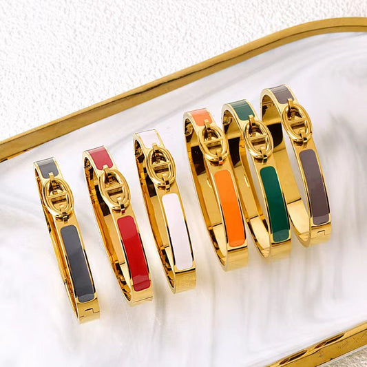 Golden Glow Bangle Bracelet