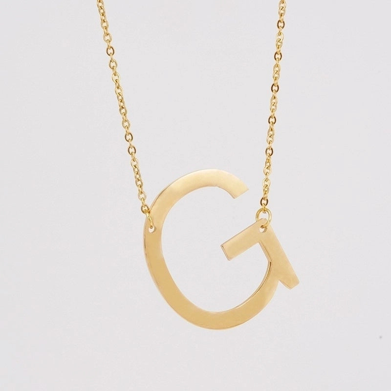 Golden Initial Necklace | 18K Gold Plated