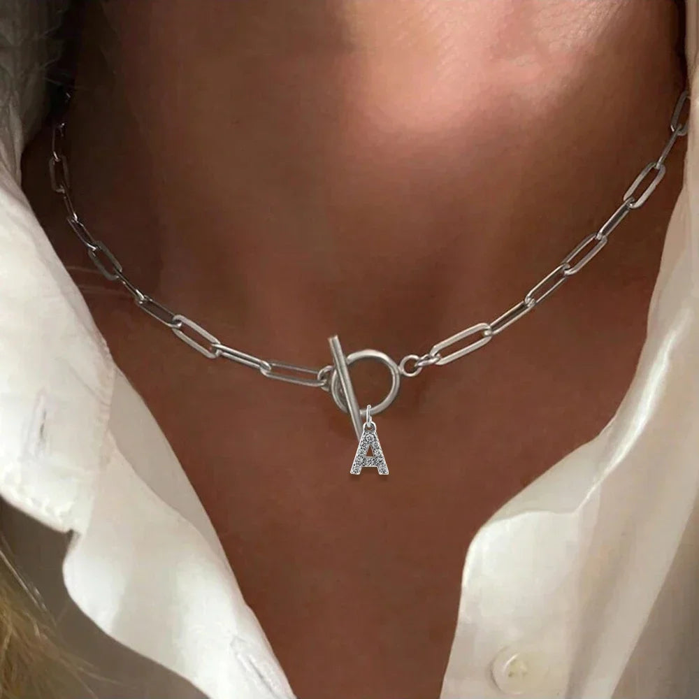 Timeless Golden Initial Charm Necklace