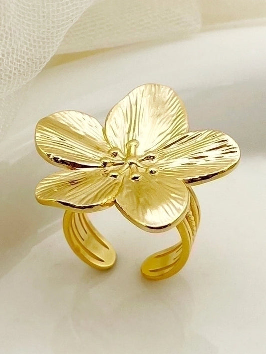 Charming Flower Open Ring