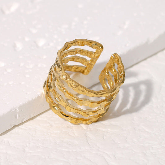 Elegant Geometric Open Ring