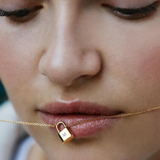 Charming Letter Lock Necklace