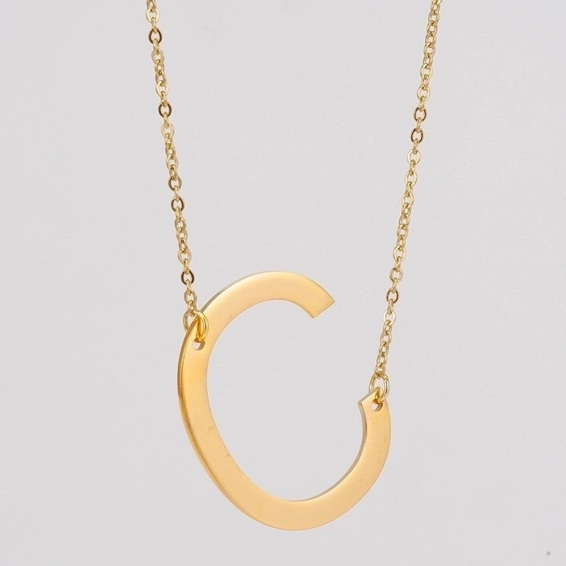 Golden Initial Necklace | 18K Gold Plated
