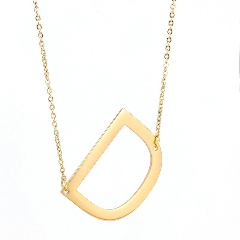 Golden Initial Necklace | 18K Gold Plated