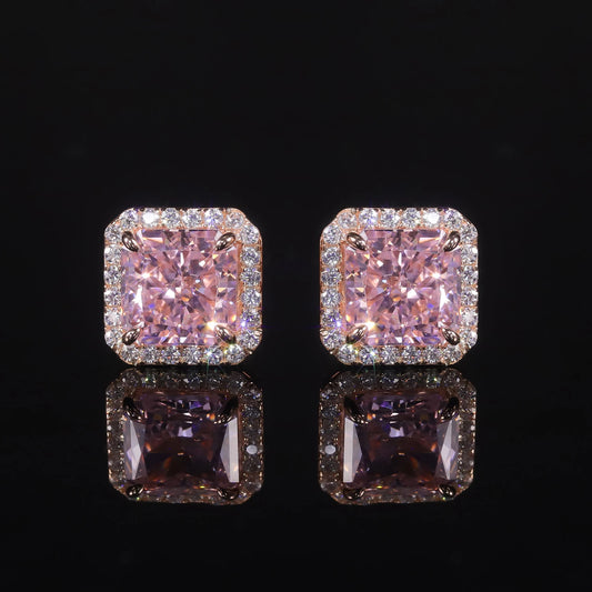 Shimmer & Sparkle Pink Halo Earrings