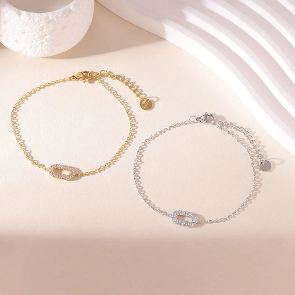 Urban Geo CZ Chain Bracelet