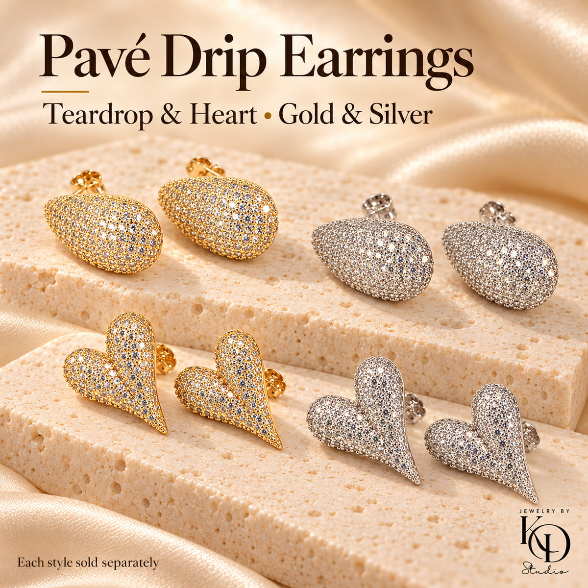 Pavé Drip Earrings — hero